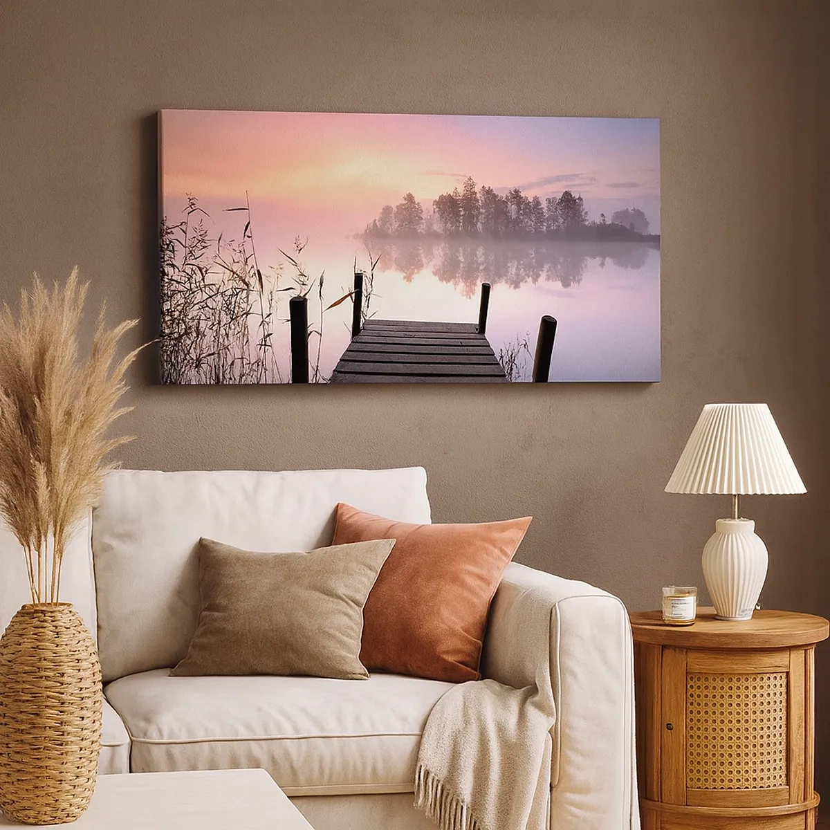 Impression sur toile - Image sur toile - De la brume lilas… - 30x30 cm