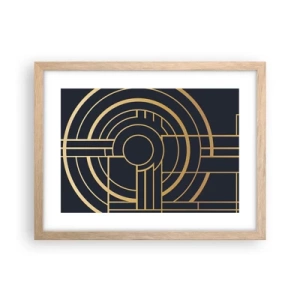 Affiche dans un chêne clair - Poster - Rotation des éléments - 40x30 cm