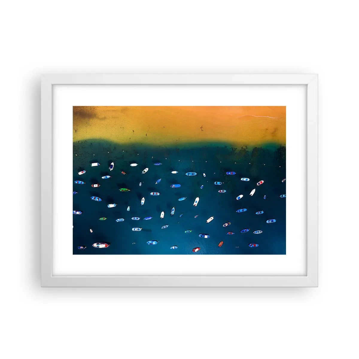 Affiche dans un cadre blanc - Poster - Jeu de vacances - 40x30 cm