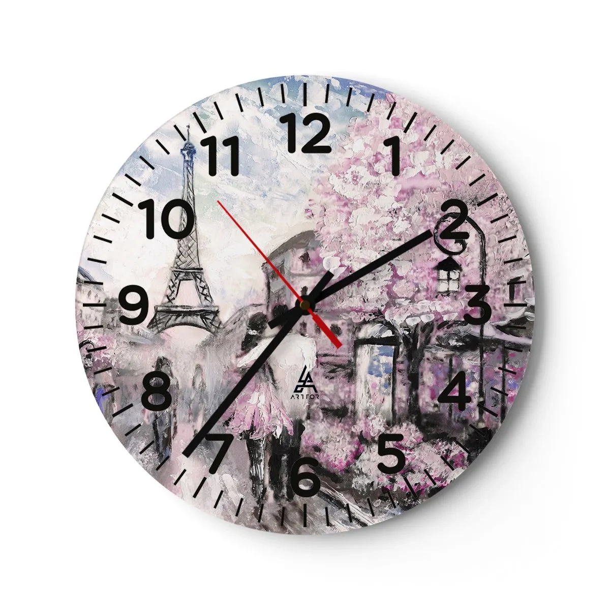 Horloge murale - Pendule murale - Comment tomber amoureu, il faut juste... - 40x40 cm