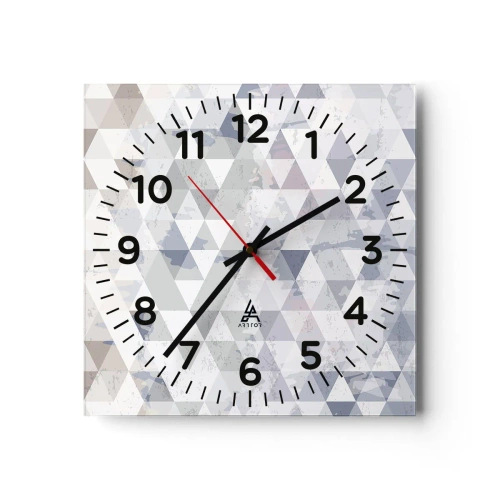 Horloge murale - Pendule murale - En rythme de trois - 30x30 cm
