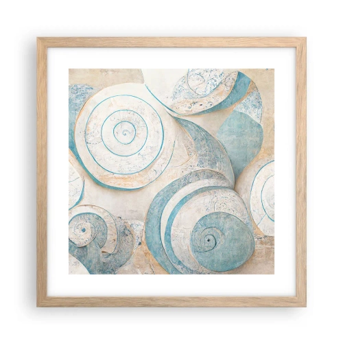 Affiche dans un chêne clair - Poster - Que cache la coque ? - 40x40 cm