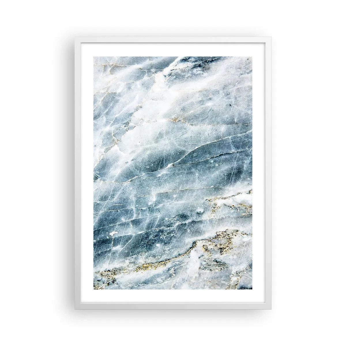Affiche dans un cadre blanc - Poster - Monde de glace - 50x70 cm