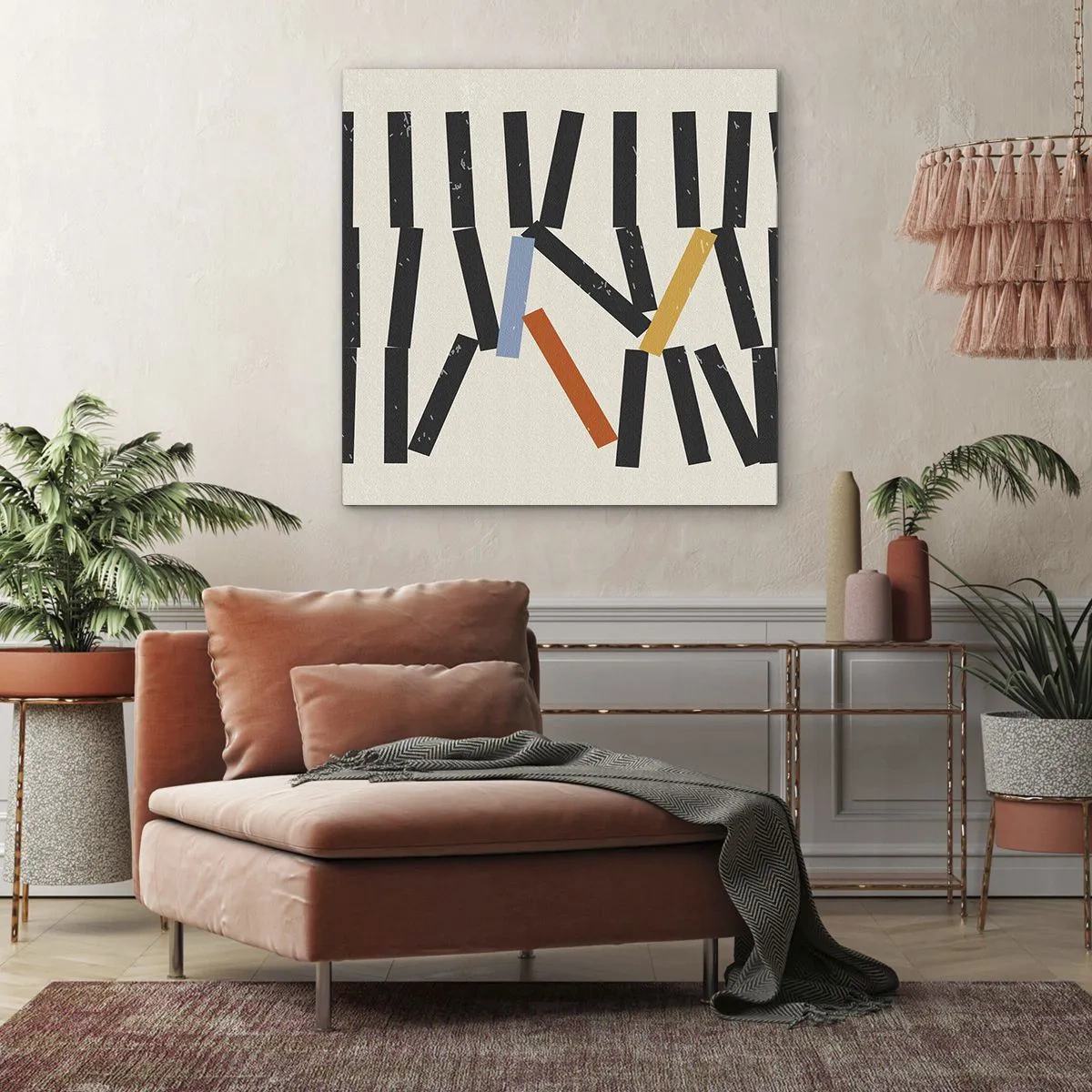 Impression sur toile - Image sur toile - Dominos – composition - 30x30 cm