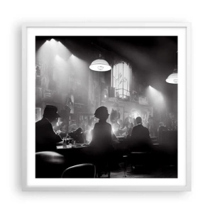 Affiche dans un cadre blanc - Poster - Dans une ambiance jazz - 60x60 cm