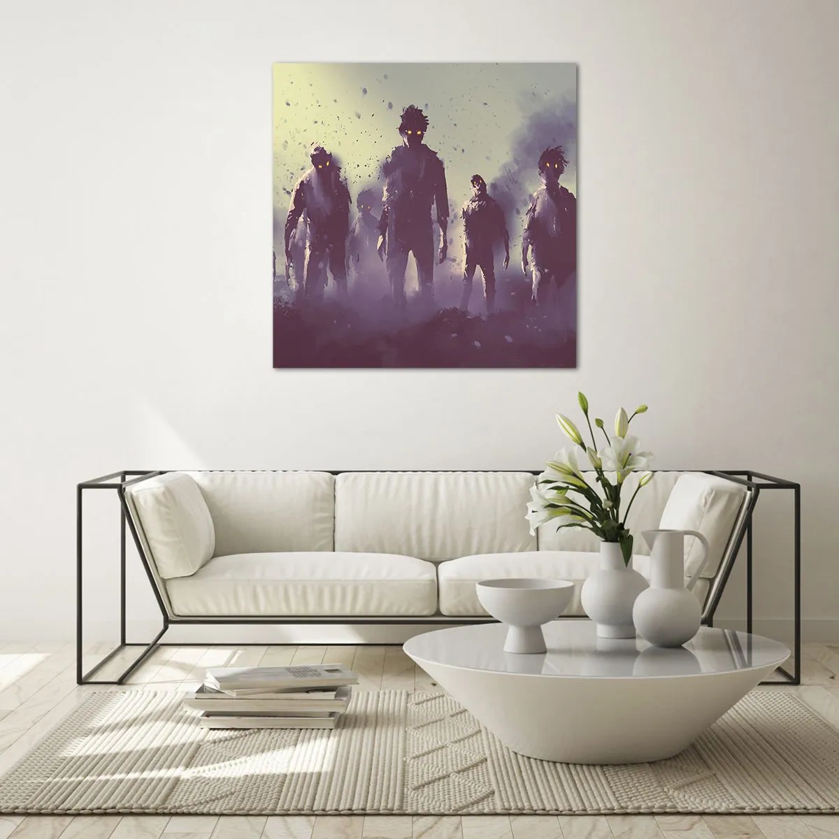 Impression sur verre - Image sur verre - Fais attention! Ils arrivent - 60x60 cm