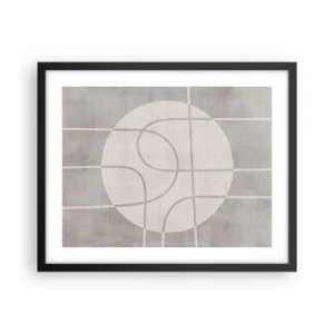 Affiche dans un cadre noir - Poster - Circulaire et tout droit - 50x40 cm