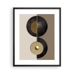 Affiche dans un cadre noir - Poster - Variations autour du cercle - 40x50 cm