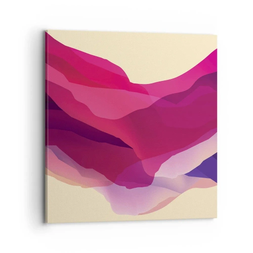 Impression sur toile - Image sur toile - Vagues pourpre - 70x70 cm
