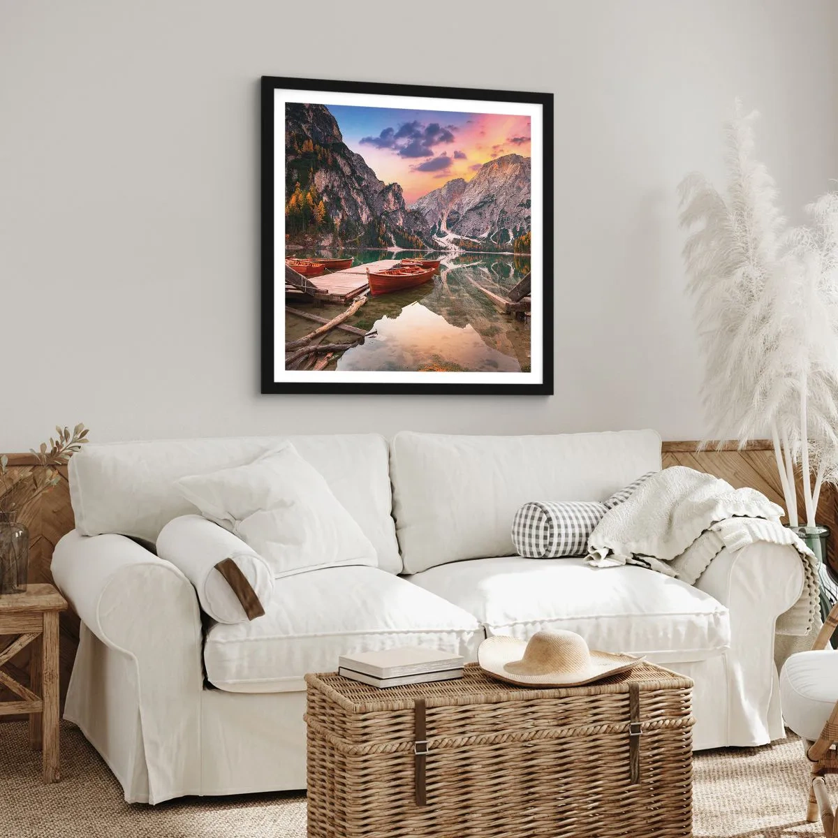 Affiche dans un cadre noir - Poster - Promesse du jour - 50x50 cm