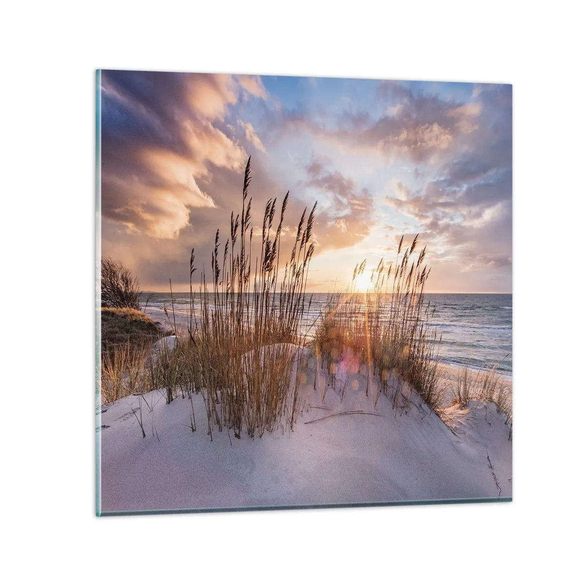Impression sur verre - Image sur verre - Salutations du soleil et du vent - 30x30 cm