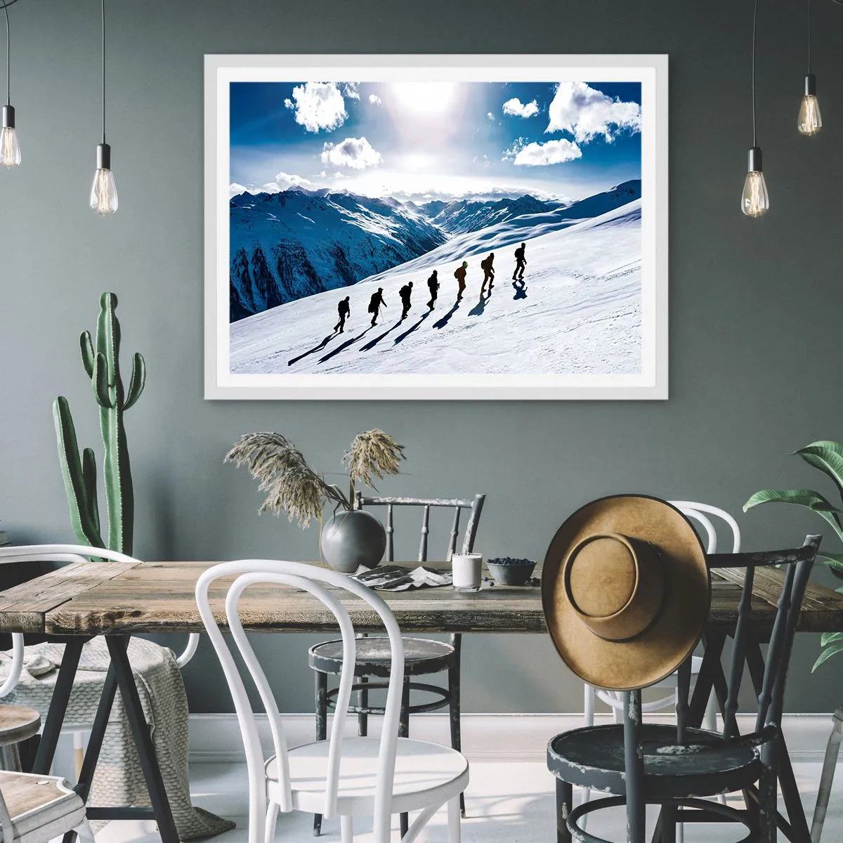 Affiche dans un cadre blanc - Poster - L'équipe des conquérants - 50x40 cm