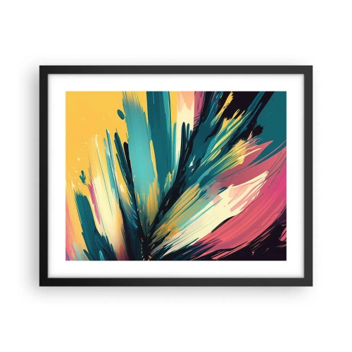 Affiche dans un cadre noir - Poster - Composition – une explosion de joie - 50x40 cm