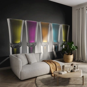 Papier Peint Photo Premium Canvas - Les couleurs de la joie - La gastronomie, Boissons, Lunettes - 250x175 cm