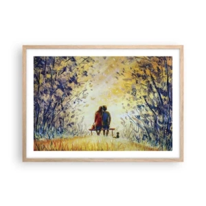 Affiche dans un chêne clair - Poster - Moment magique - 70x50 cm