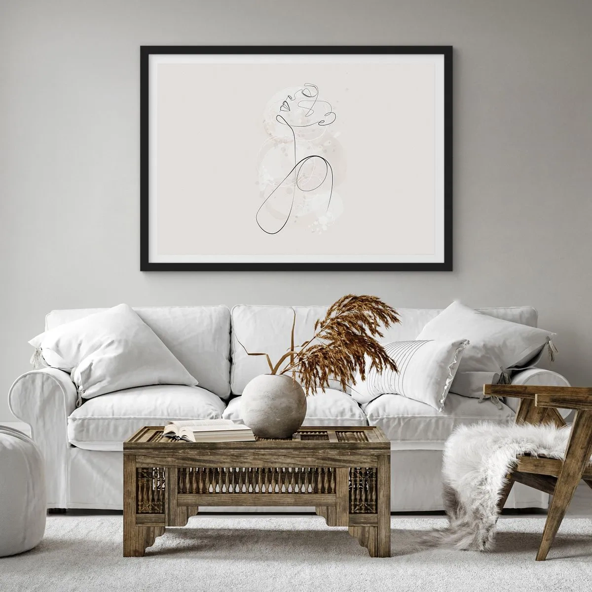 Affiche dans un cadre noir - Poster - Spirale de beauté - 50x40 cm