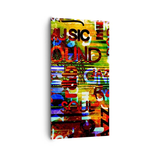 Impression sur toile - Image sur toile - Toutes les nuances du son - 65x120 cm