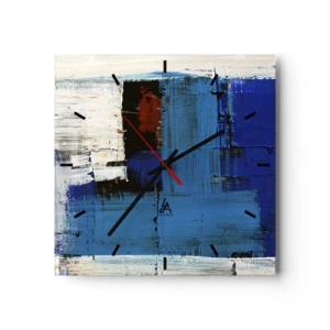 Horloge murale - Pendule murale - Secret de bleu - 40x40 cm