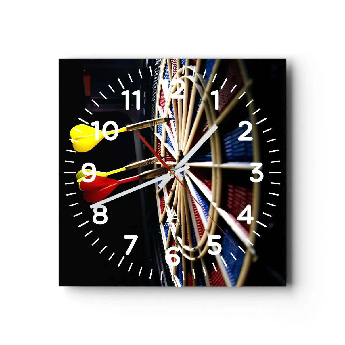 Horloge murale - Pendule murale - Droit au but - 40x40 cm