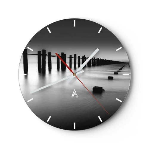 Horloge murale - Pendule murale - Distance grise dans le brouillard - 40x40 cm