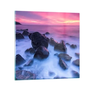 Impression sur verre - Image sur verre - Naissance dans la lumière et le brouillard - 40x40 cm