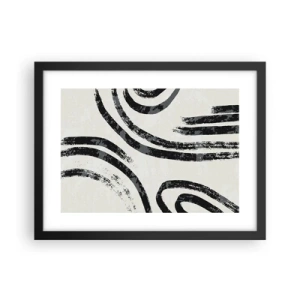 Affiche dans un cadre noir - Poster - À moitié arrêté - 40x30 cm