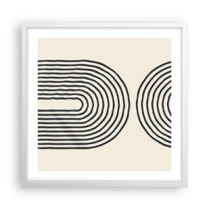 Affiche dans un cadre blanc - Poster - Dans un instant... - 50x50 cm