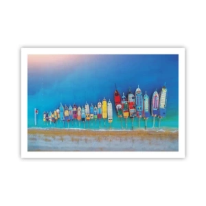 Affiche - Poster - Une vue à vol d'oiseau - 91x61 cm