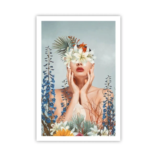 Affiche - Poster - Femme - fleur - 61x91 cm