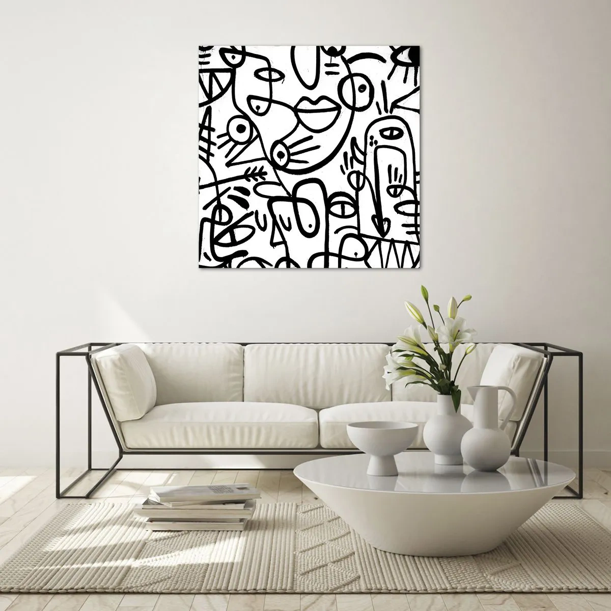 Impression sur verre - Image sur verre - Visages et mirages - 60x60 cm