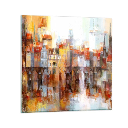 Impression sur verre - Image sur verre - C'est aussi beau sous le pont - 40x40 cm