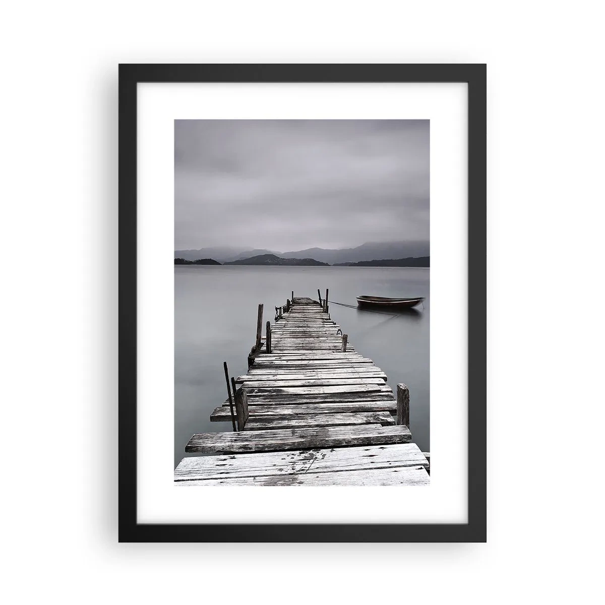 Affiche dans un cadre noir - Poster - Tu peux partir demain - 30x40 cm