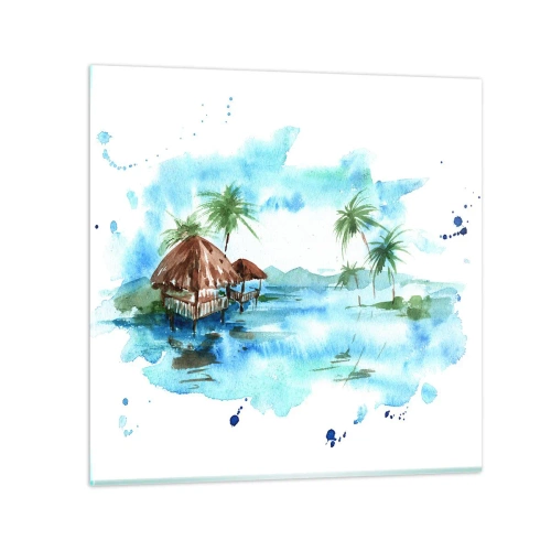 Impression sur verre - Image sur verre - Quelque part dans le Pacifique - 40x40 cm