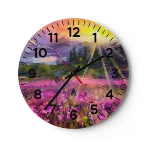 Horloge murale - Pendule murale - Dans la vallée à l'abri du soleil - 30x30 cm
