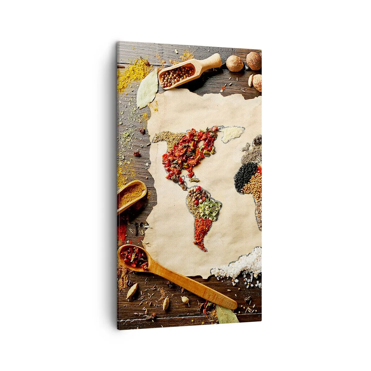 Impression sur toile - Image sur toile - Toutes les saveurs du monde - 45x80 cm