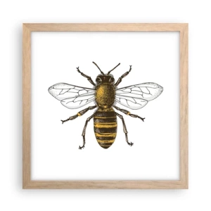 Affiche dans un chêne clair - Poster - Belle et bonne - 30x30 cm