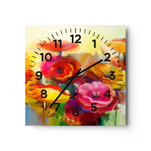 Horloge murale - Pendule murale - Pas seulement rouge - 30x30 cm