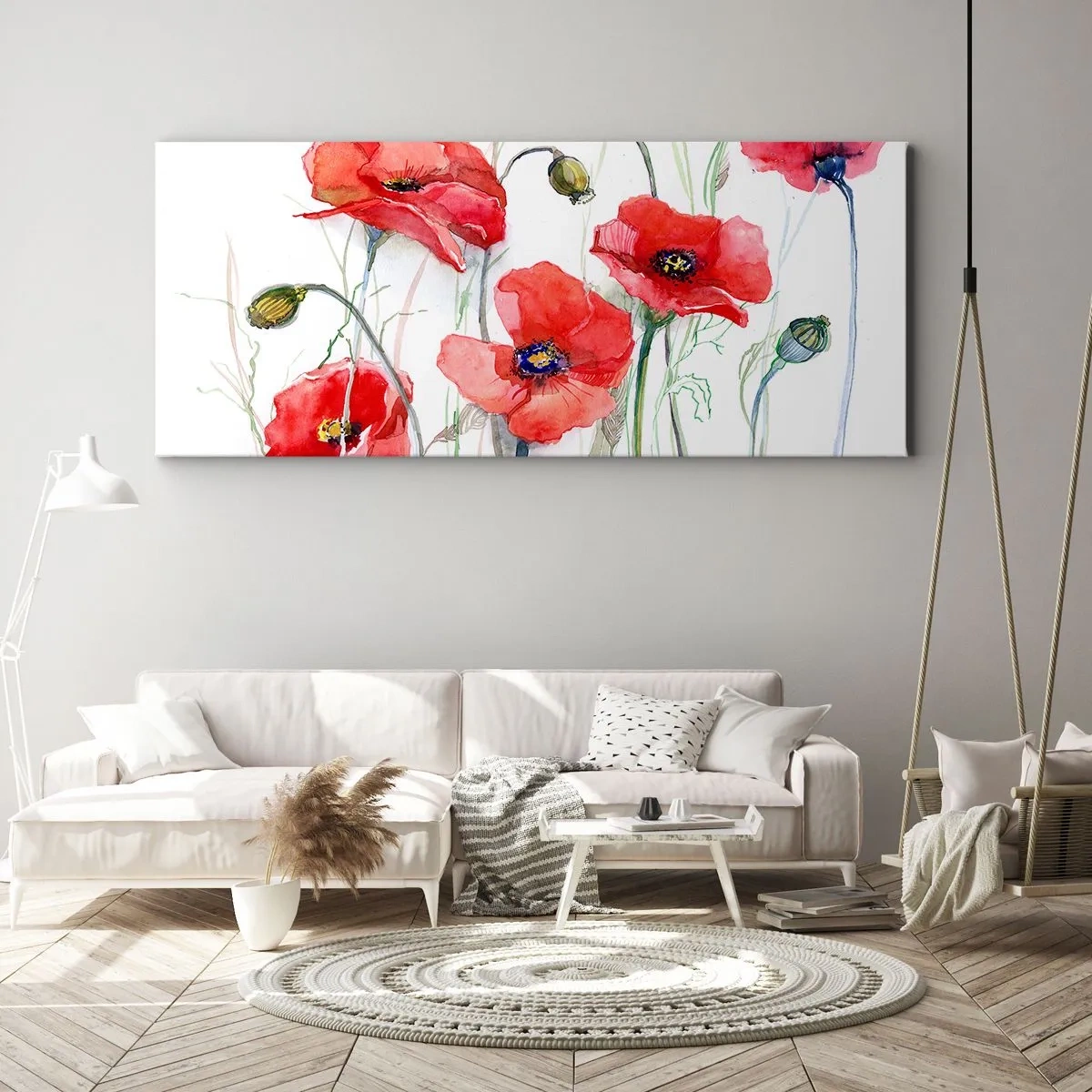 Impression sur toile - Image sur toile - Fleurs polonaises - 100x40 cm