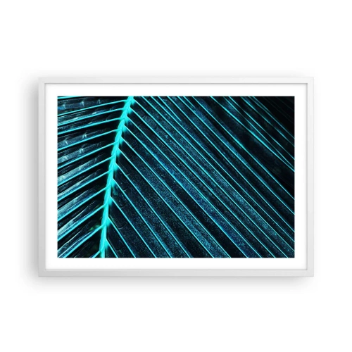 Affiche dans un cadre blanc - Poster - Texture verte - 70x50 cm