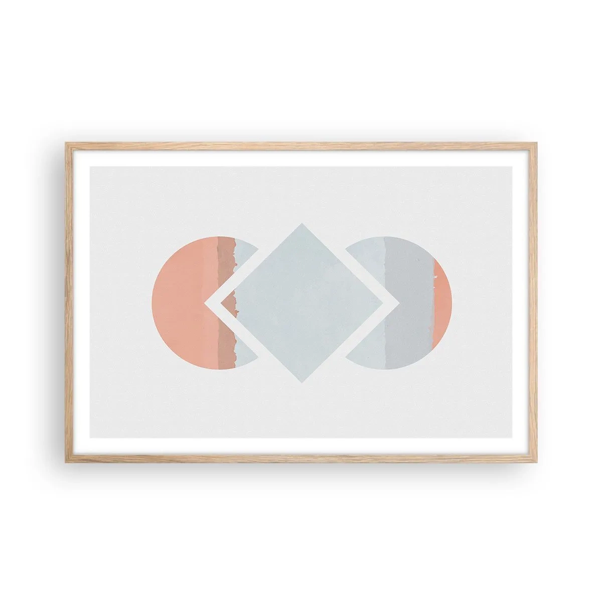 Affiche dans un chêne clair - Poster - La situation est clair - 91x61 cm