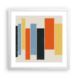 Affiche dans un cadre blanc - Poster - Notation musicale - 40x40 cm