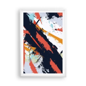 Affiche dans un cadre blanc - Poster - Composition dynamique - 61x91 cm