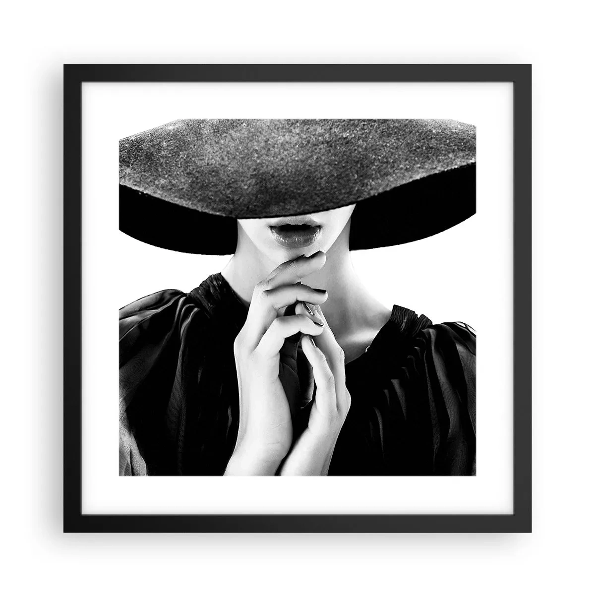 Affiche dans un cadre noir - Poster - Beauté cachée - 40x40 cm