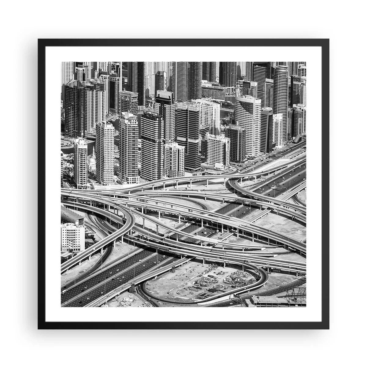 Affiche dans un cadre noir - Poster - Dubaï - la ville impossible - 60x60 cm