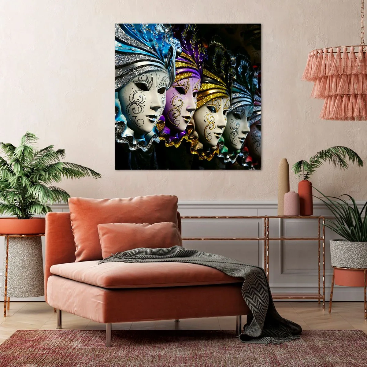 Impression sur toile - Image sur toile - Mystère en or et argent - 70x70 cm