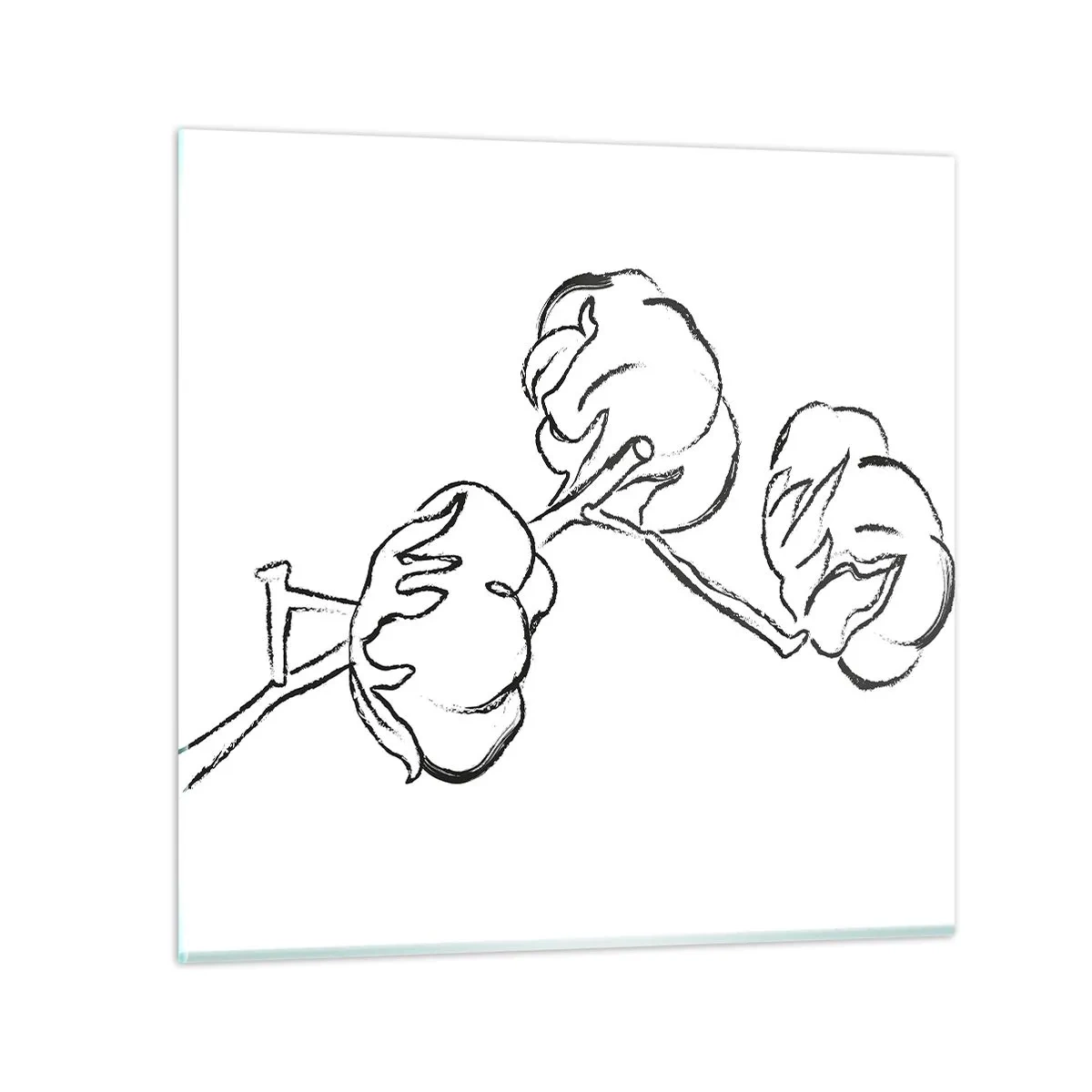 Impression sur verre - Image sur verre - Duvet de coton - 60x60 cm