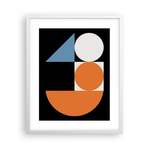 Affiche dans un cadre blanc - Poster - Rangement de figures - 40x50 cm