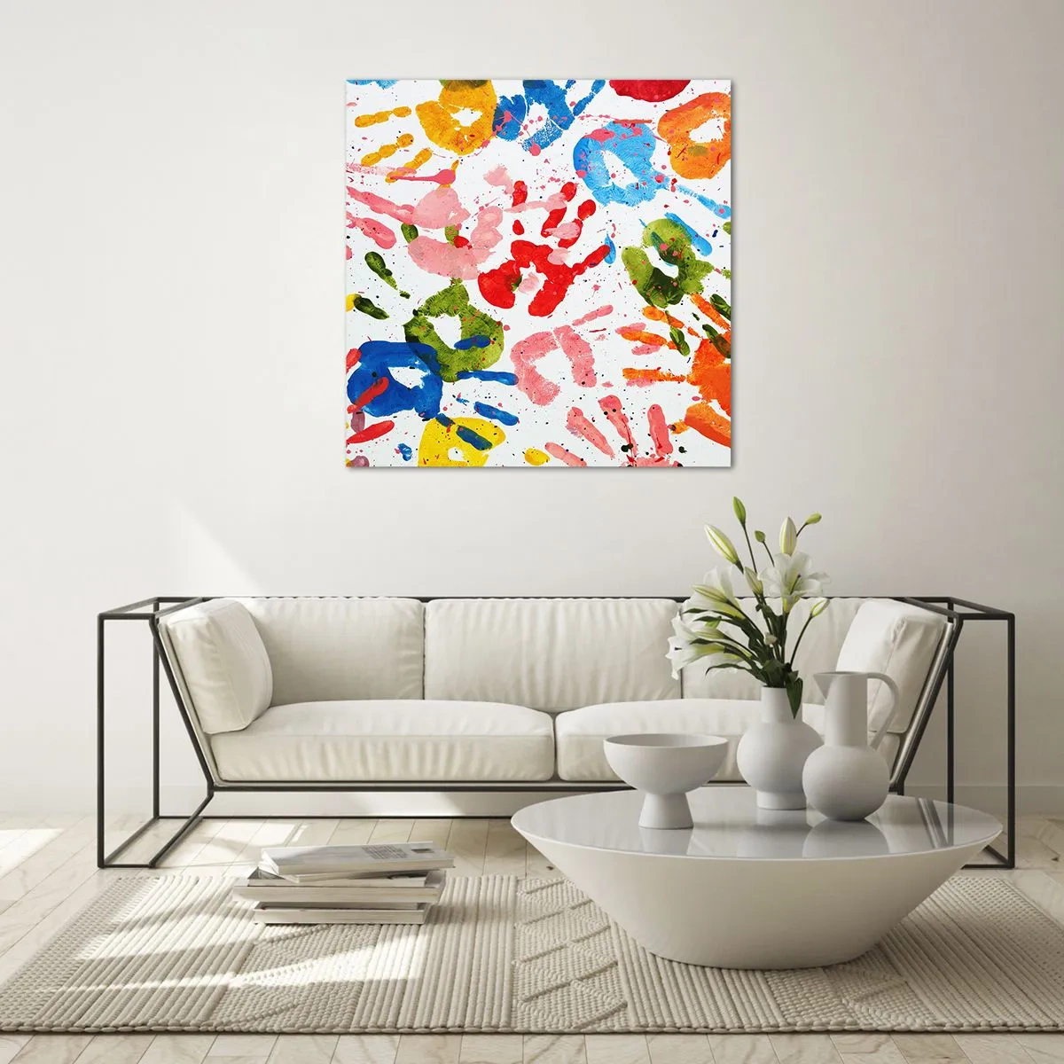 Impression sur verre - Image sur verre - Suivez les traces - 70x70 cm