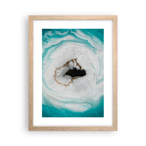 Affiche dans un chêne clair - Poster - Pénétrer à l'intérieur - 30x40 cm