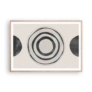 Affiche dans un chêne clair - Poster - Ce qui est important c'est ce qu'il y a entre les deux - 100x70 cm